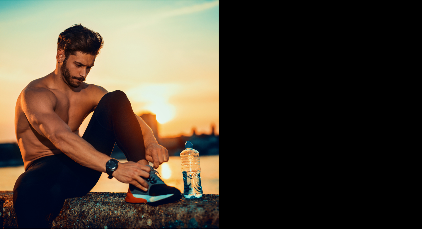 Athlete preparing for peptide therapy