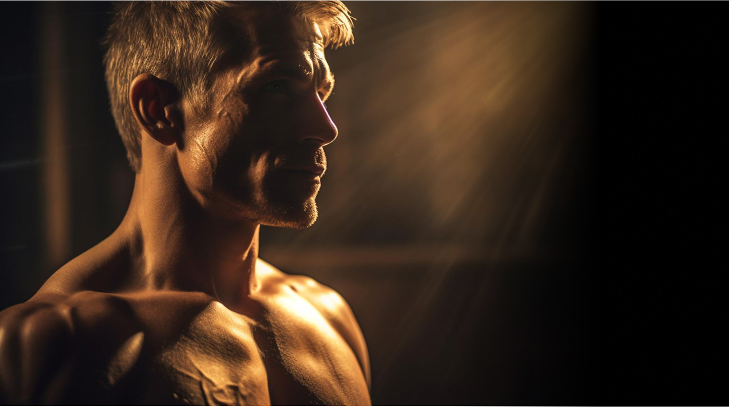 Athlete preparing for peptide therapy