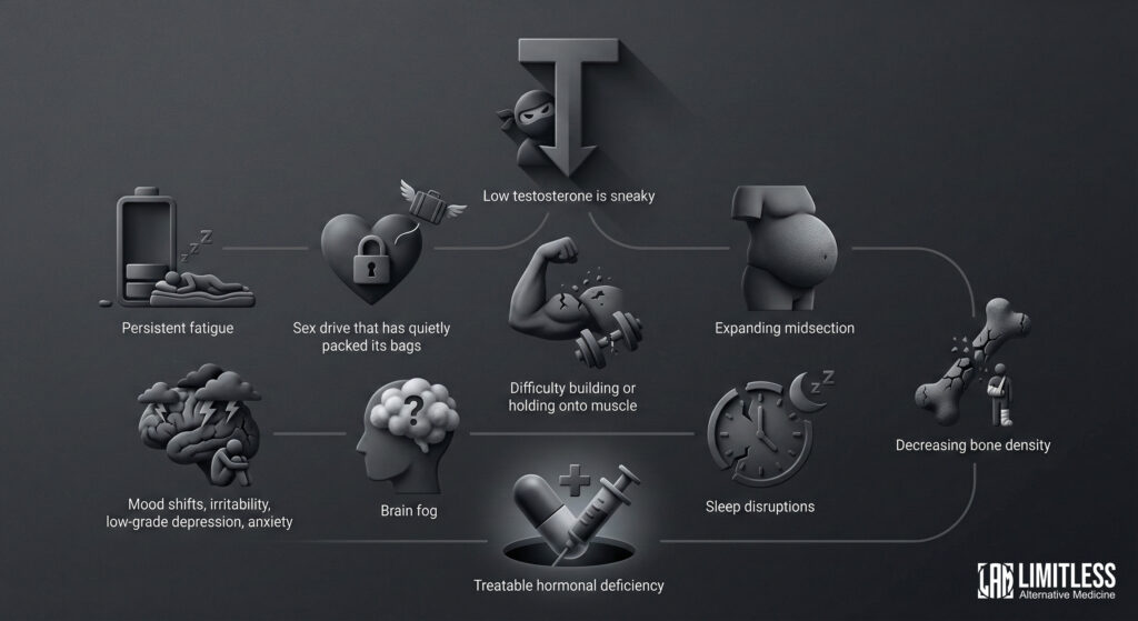 infographic of the effects of low testosterone