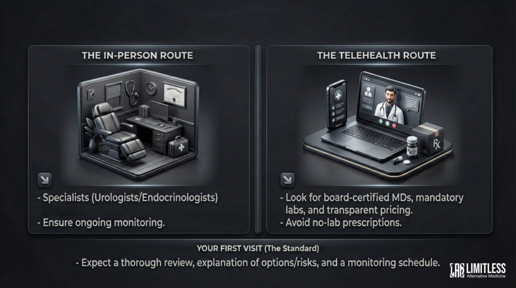 infographic on how to get a trt prescription
