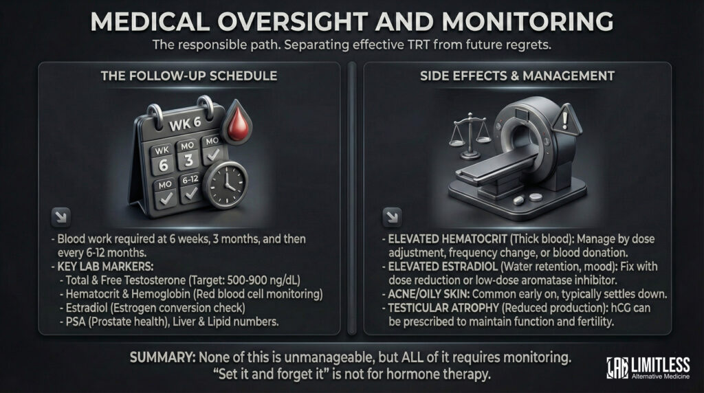 infographic for trt medical oversight and monitoring