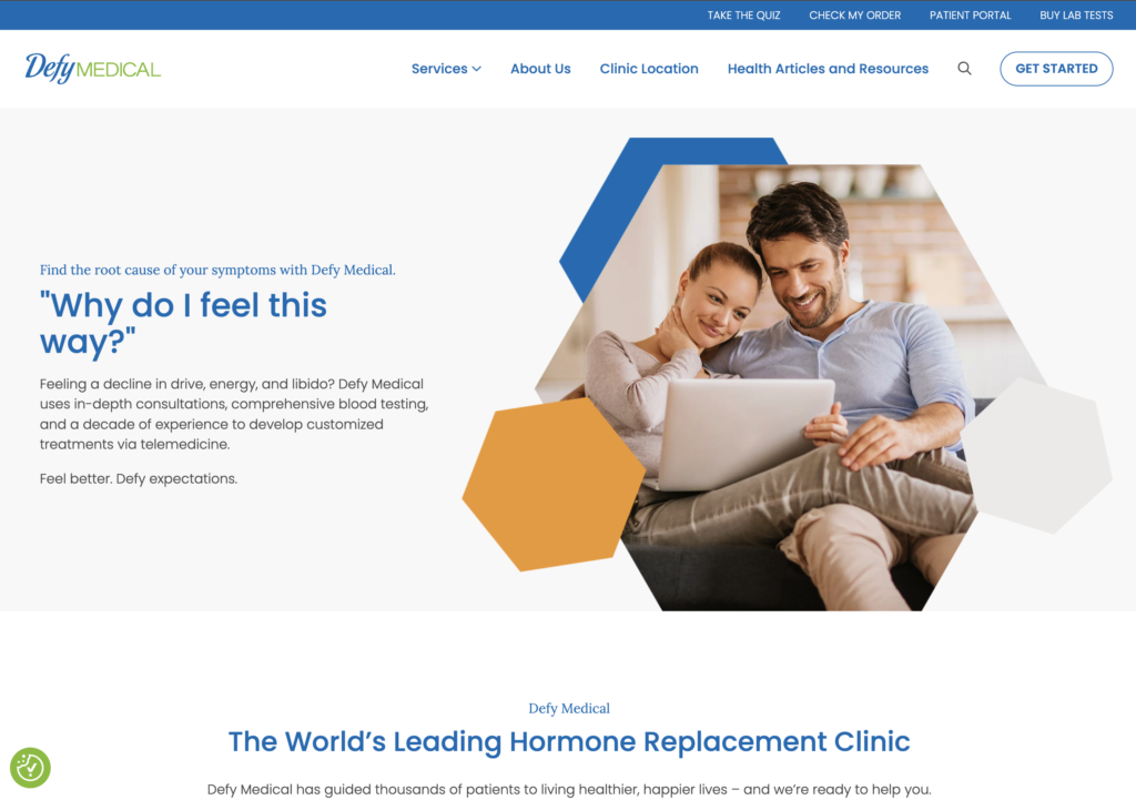 defymedical.com homepage