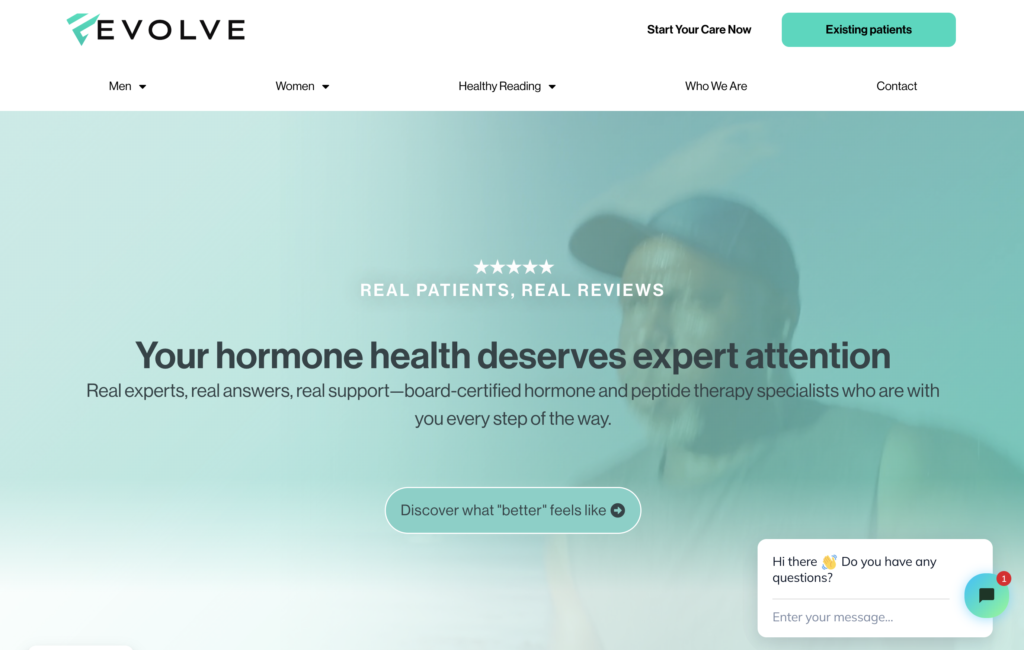 evolvetelemed.com homepage