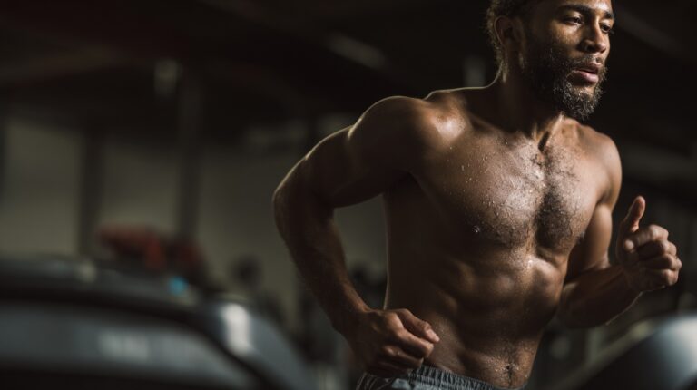 Male on treadmill for semaglutide affect on testosterone.