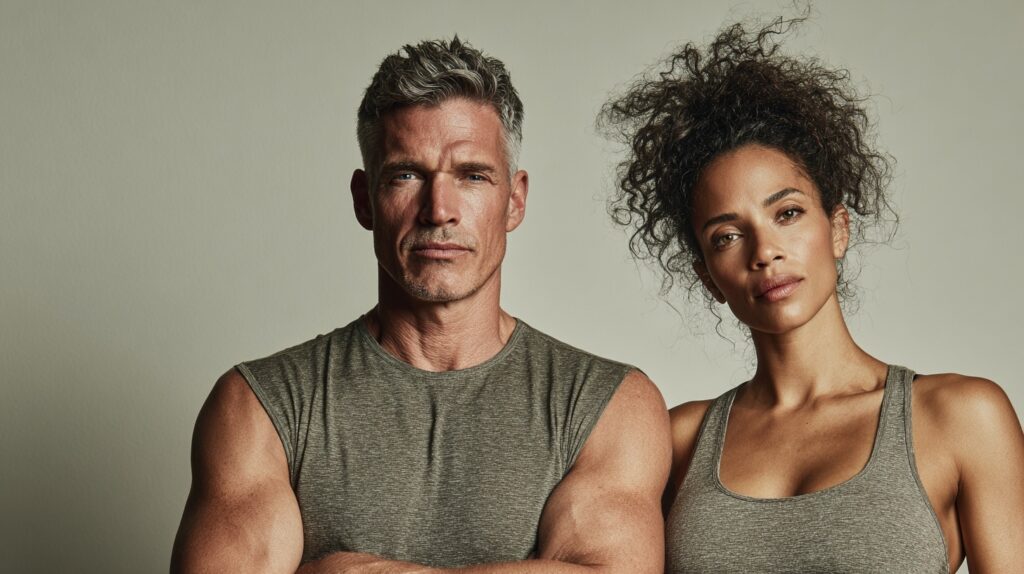 man-woman-green-bg